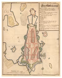 Historisk karta över Kalmar, år 1651 (Fri frakt!)