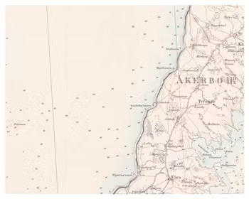 Historisk karta över Persnäs, år 1874