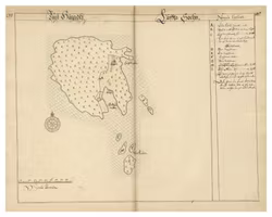 Historisk karta över Lilla Rätö, år 1700