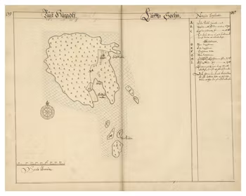 Historisk karta över Lilla Rätö, år 1700