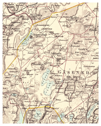 Historisk karta över Asklanda och Ornunga, år 1869 (Fri frakt!)