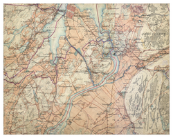 Historisk karta över Vänersborg och Vargön, år 1890-1897 (Fri frakt!)