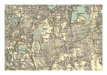 Historisk karta över Finnåker, år 1939 (Fri frakt!)
