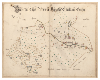 Historisk karta över Skultuna, år 1688 (Fri frakt!)