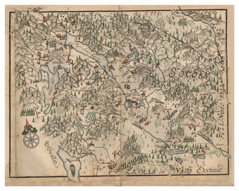 Historisk karta över Linde socken, år 1688 (Fri frakt!)