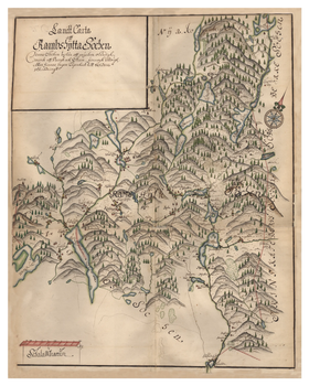 Historisk karta över Ramsberg, år 1688 (Fri frakt!)
