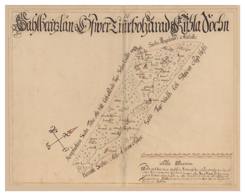 Historisk karta över Kila socken, år 1688 (Fri frakt!)
