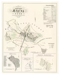 Karta från Köping, år 1854