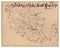 Historisk karta över Sala med omnejd, år 1688 (Fri frakt!)