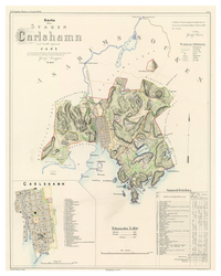 Karta från Karlshamn 1854 (Fri frakt!)