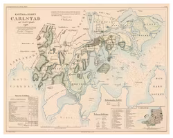 Karta över Karlstad, år 1857