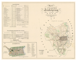 Karta från Linköping, år 1853