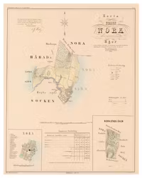 Karta från Nora 1857 (Fri frakt!)