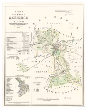 Karta från Skänninge 1854
