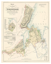 Karta över Vänersborg, 1856 (Fri frakt!)