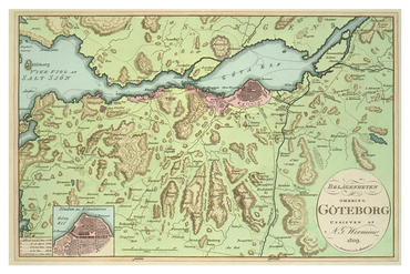 Karta från Göteborg, ca 1800