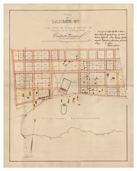 Historisk karta från Sveg, ca 1906 (Fri frakt!)