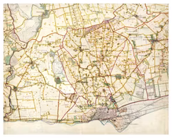 Historisk karta över Ystad, år 1910-1915 (Fri frakt!)