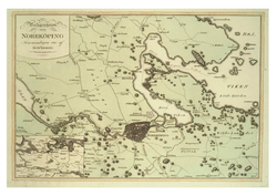 Historisk karta över Norrköping, år 1810
