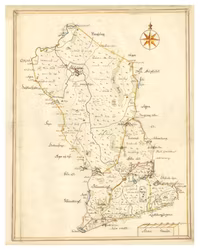 Historisk karta över Skrikarhyttan, år 1704 (Fri frakt!)