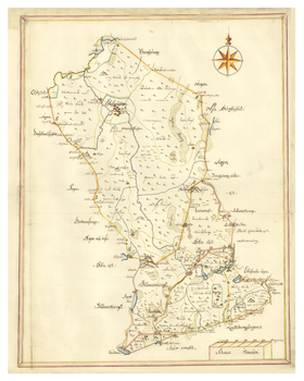 Historisk karta över Skrikarhyttan, år 1704 (Fri frakt!)