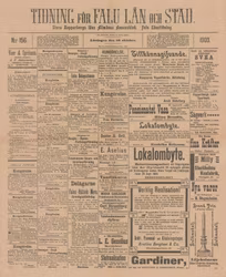 Löpsedel / Förstasida från Falun, Dalarna (1903)