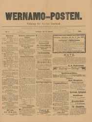 Löpsedel / Förstasida från Värnamo (1892)