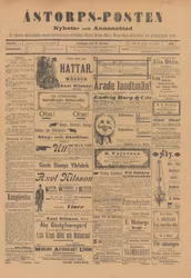 Löpsedel / Förstasida från Åstorp (1898)