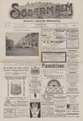 Löpsedel / Förstasida från Stockholm - Södermalm (1905)