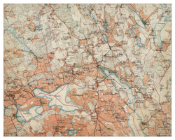 Historisk karta över Runtuna och Ludgo, år 1897-1901 (Fri frakt!)