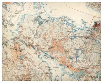Historisk karta över Öregrund med omnejd, år 1901-1906 (Fri frakt!)