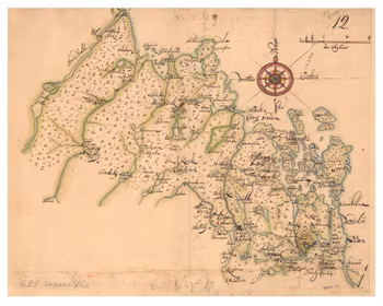 Historisk karta över Öregrund och Östhammar, år 1629 (Fri frakt!)
