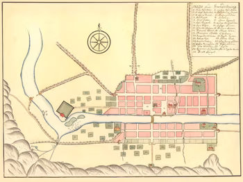 Historisk karta över Arboga, år 1738-1760 (Fri frakt!)
