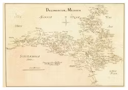 Historisk karta över Mälaren, år 1692
