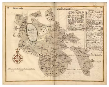 Historisk karta över Svärdsjö, år 1641 (Fri frakt!)