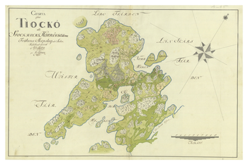 Historisk karta över Tjockö, år 1776 (Fri frakt!)