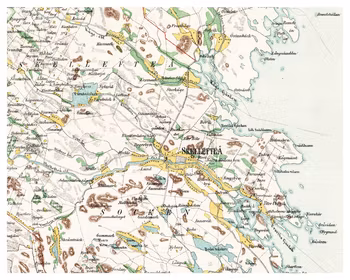 Historisk karta över Skellefteå, år 1870-1878