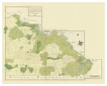Historisk karta över Skäppentorp, år 1800