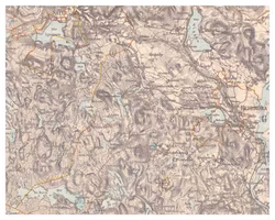 Historik karta över trakten kring Vikmanshyttan, år 1898