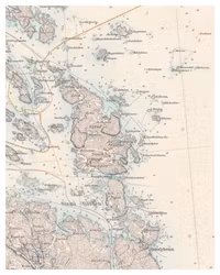 Historisk karta över Singö och Fogdö, år 1878