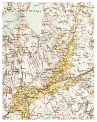 Historisk karta över Bollebygd och Rävlanda, år 1924