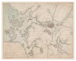 Historisk karta över Göteborgs skärgård, år 1801