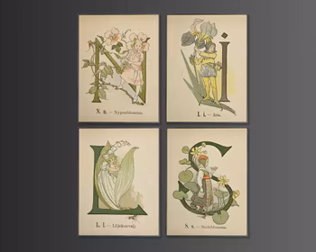 Ottilia Adelborgs "Prinsarnes Blomsteralfabet"