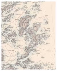 Historisk karta över Möja, år 1877