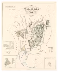 Karta från Kungsbacka, år 1855