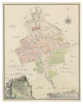 Historisk karta över Västerås, år 1798