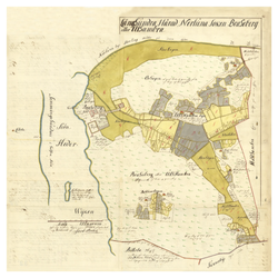 Historisk karta över Uthamra, år 1703