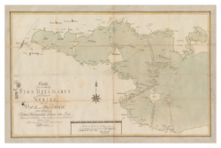 Historisk karta över Hjälmaren, år 1674