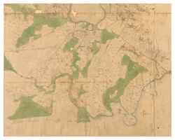 Historisk karta över Änga, år 1821