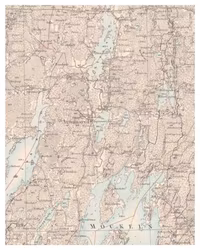 Historisk karta över Agunnaryd, år 1869